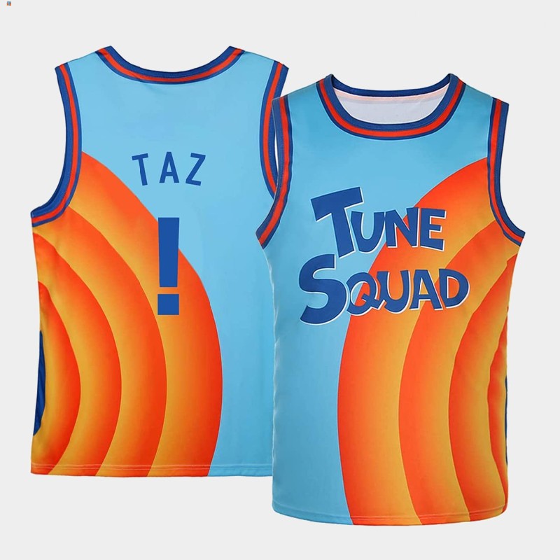 Men's Los Angeles Lakers NBA Play with Superstar King Dazzle Tank 2 A New Legacy TAZ Space Jam Blue Basketball Jersey XAH7683OX